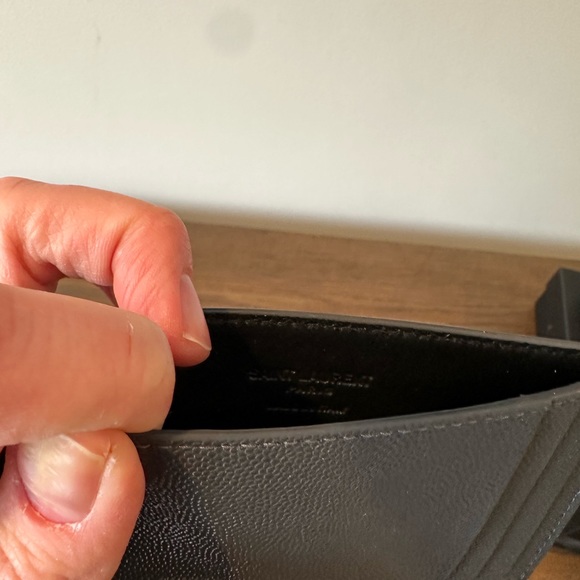 Saint Laurent Uptown Wallet on Chain in Storm - Picture 4 of 5